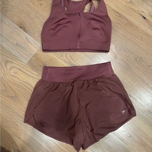 Fabletics Women's Athletic Shorts and matching sports bra